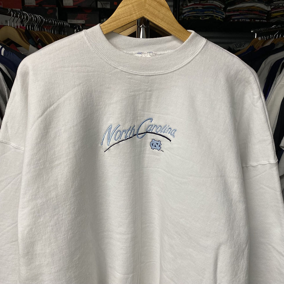 Thumbnail: VINTAGE NORTH CAROLINA EMBROIDERED CREWNECK WHITE