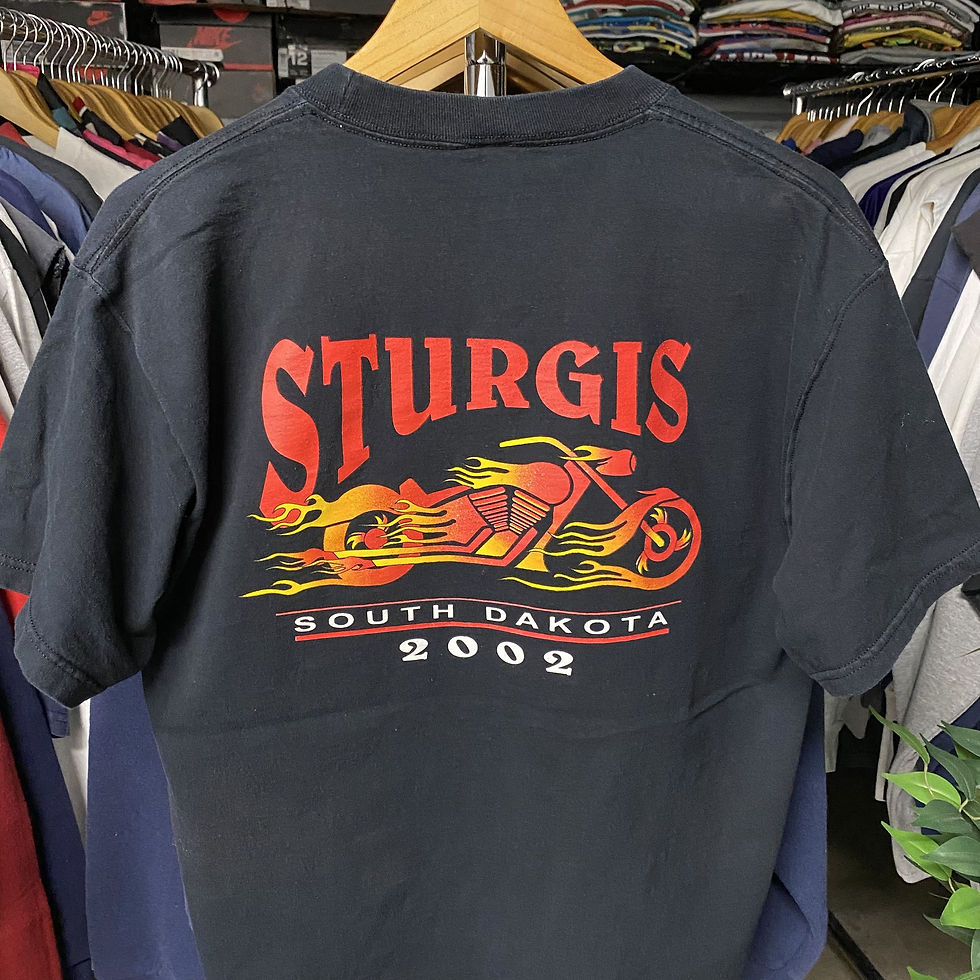 Thumbnail: VINTAGE 2002 STURGIS SOUTH DAKOTA BIKER TEE