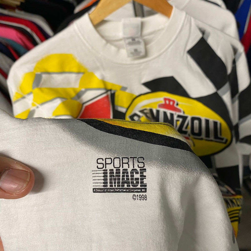 Thumbnail: VINTAGE 1998 STEVE PARK PENNZOIL ALL OVER PRINT RACING TEE