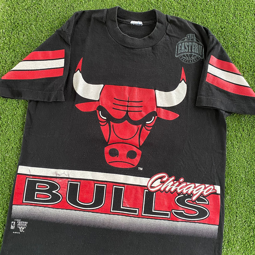 Thumbnail: VINTAGE SALEM SPORTSWEAR CHICAGO BULLS ALL OVER PRINT TEE