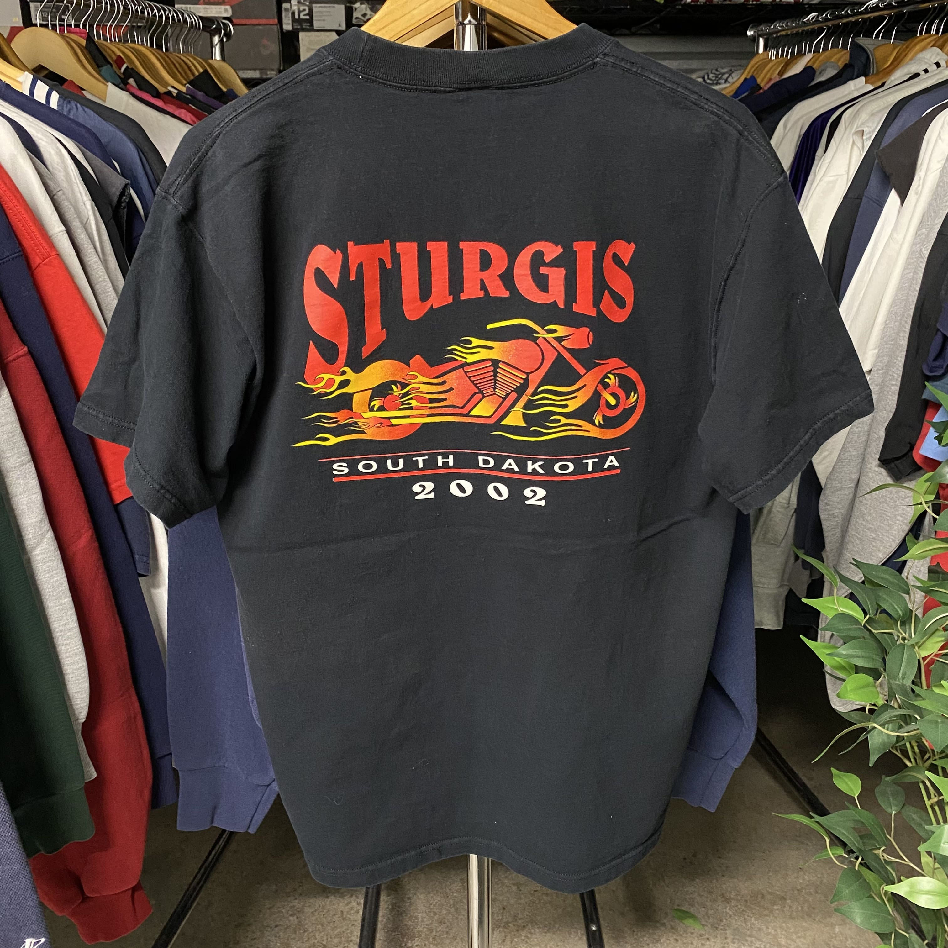 VINTAGE 2002 STURGIS SOUTH DAKOTA BIKER TEE