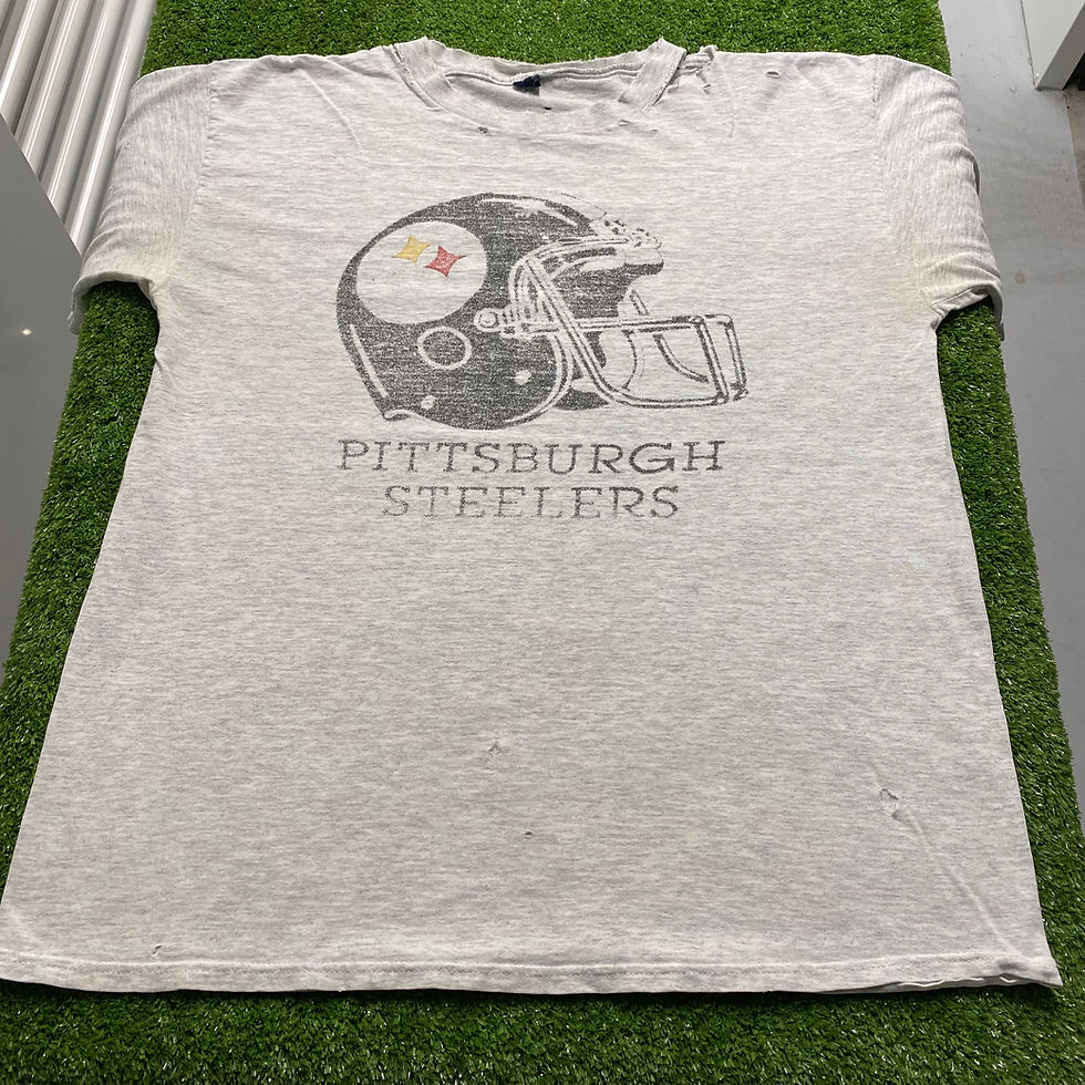 Thumbnail: VINTAGE PITTSBURGH STEELERS HELMET DISTRESSED TEE