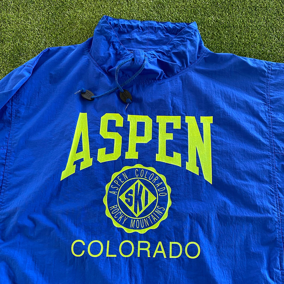 Thumbnail: VINTAGE ASPEN COLORADO ROCKY MOUNTAINS WINDBREAKER PULLOVER