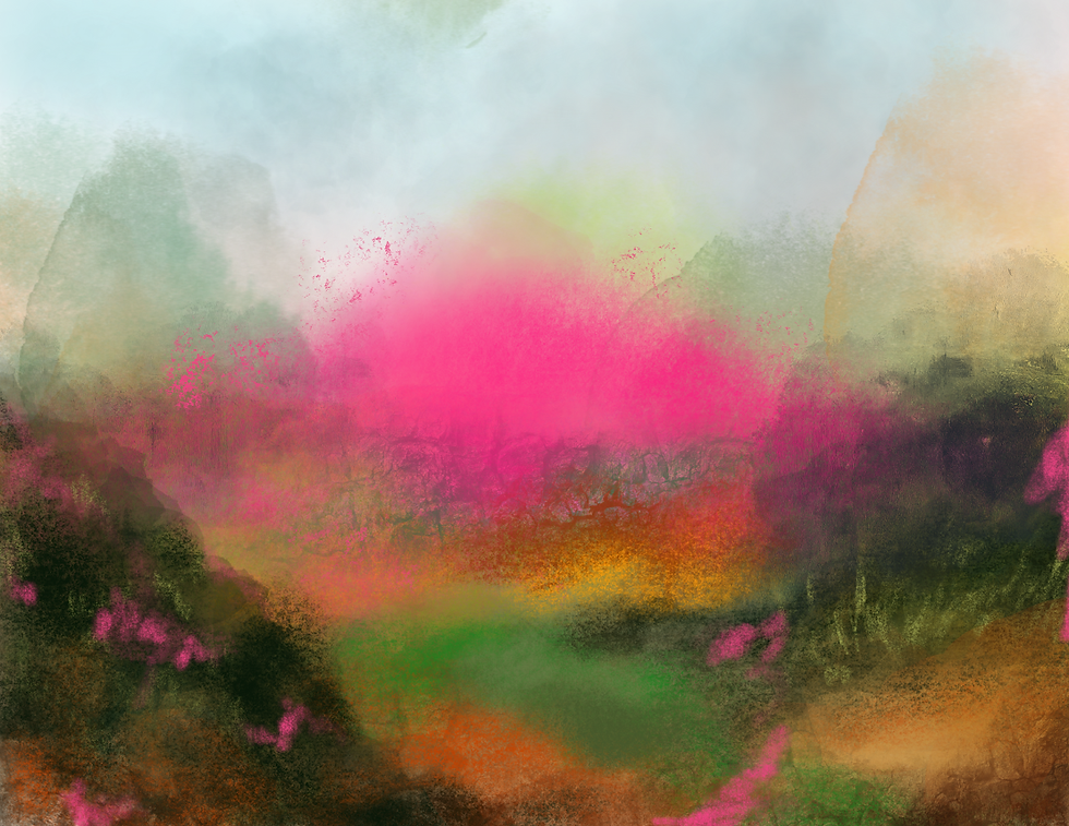 At the beginning of the month, I attempted to make one digital landscape each week. As with most projects lately, I did not get very far. I really enjoyed this rough piece. It would be fun to translate this into a traditional painting. 