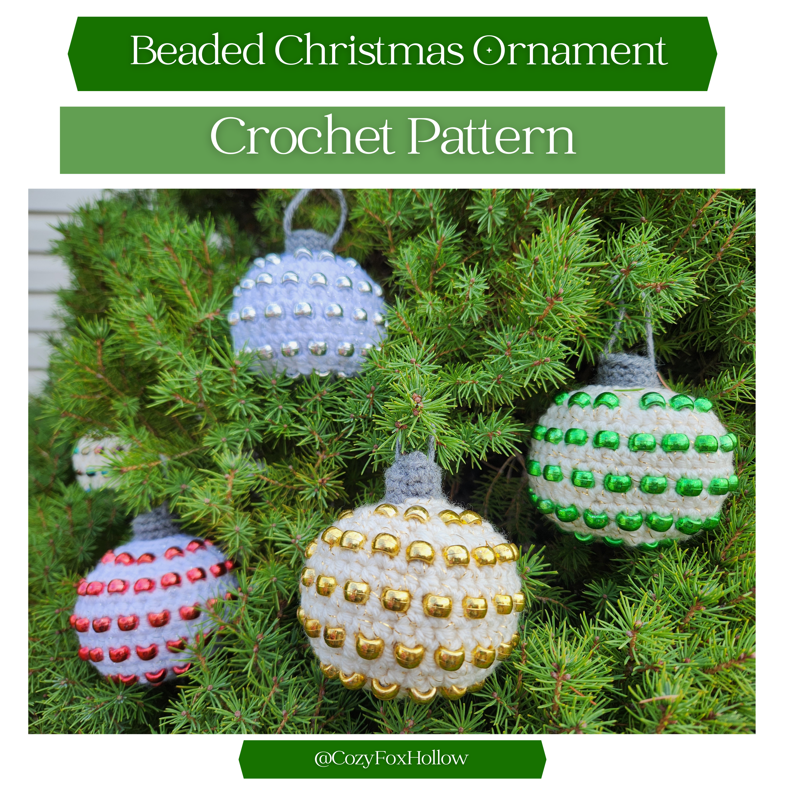 Beaded Christmas Ornament Crochet Pattern