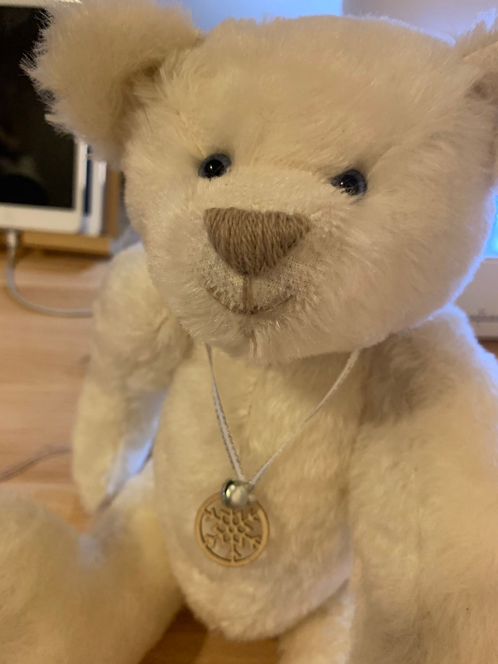 Thumbnail: Lumi White Mohair bear