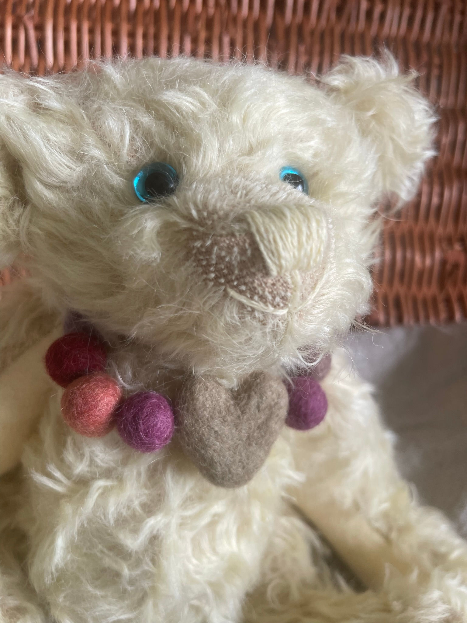 Blonde Windswept Mohair Bear