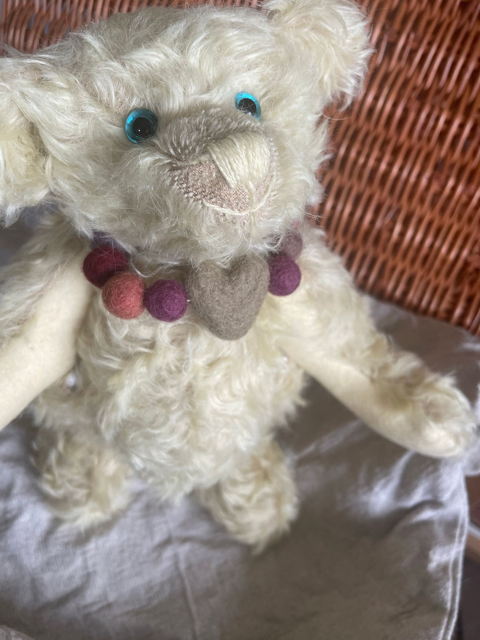 Thumbnail: Blonde Windswept Mohair Bear