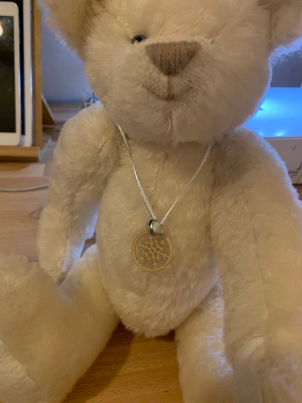 Thumbnail: Lumi White Mohair bear