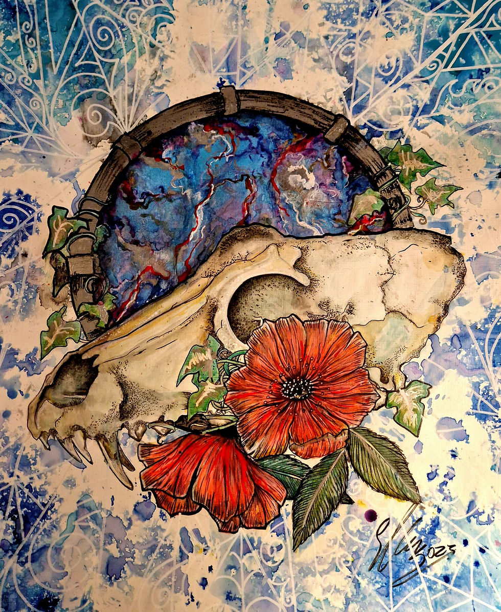 Thumbnail: Fox Scull Poppies and labrodite