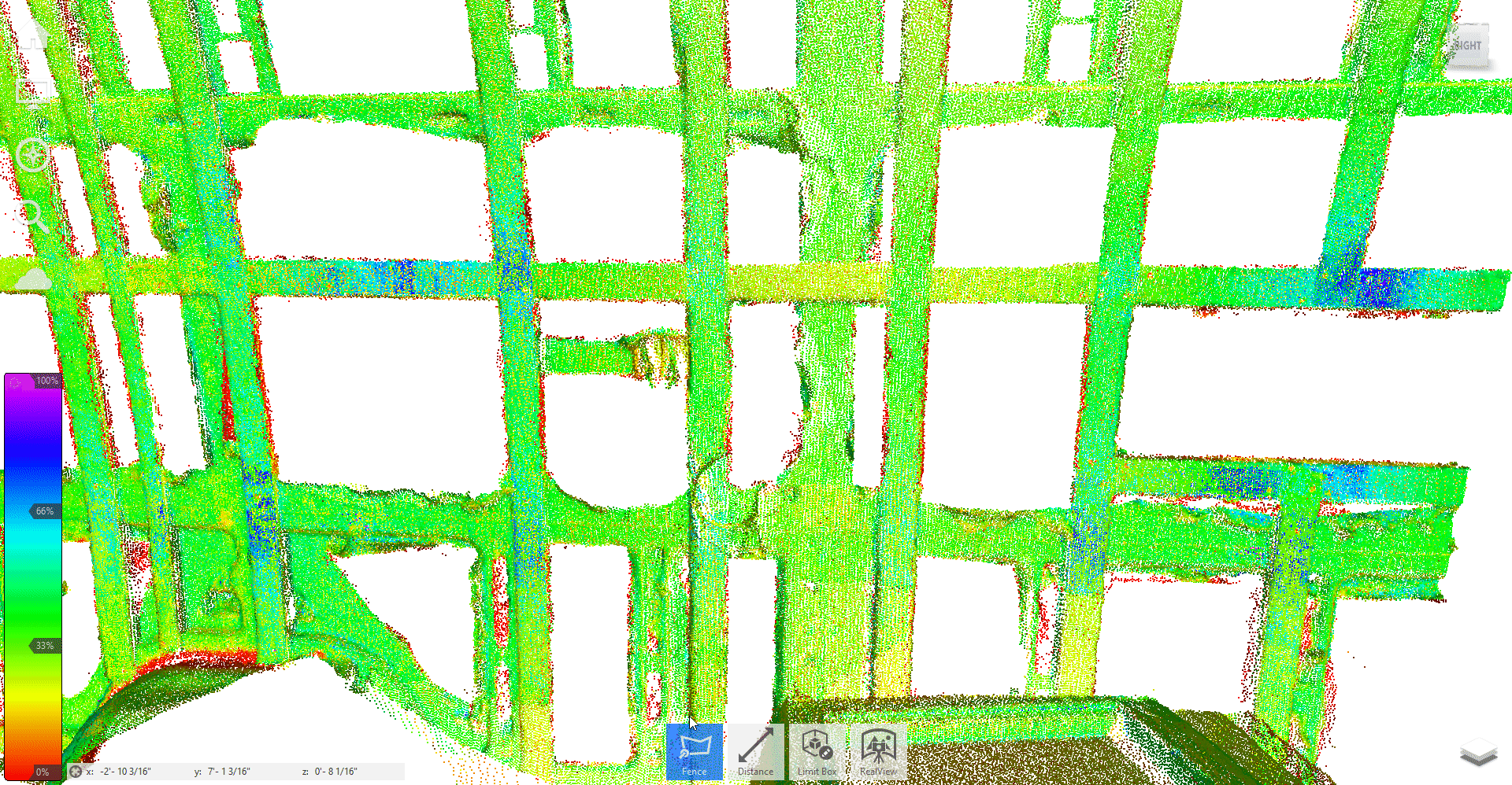 Autodesk ReCap rotate point cloud use lasso to clean delete noisy laser scan points.