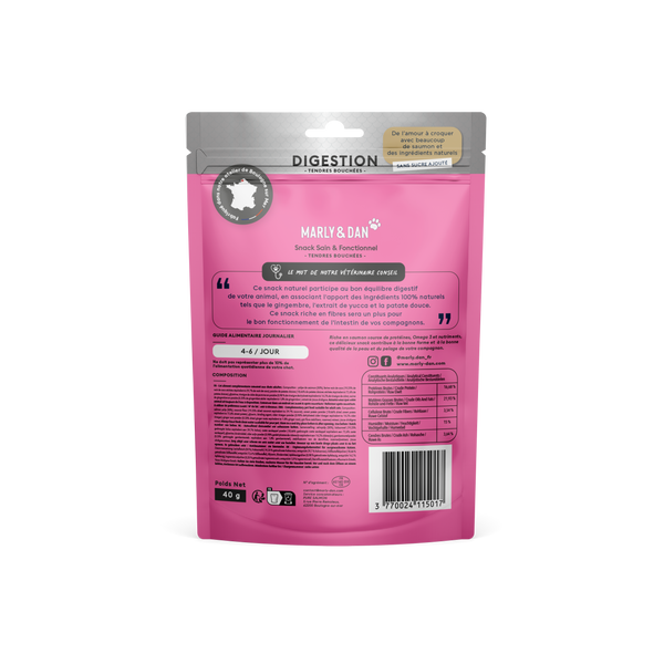 Thumbnail: Marly & Dan Soft & Chewy

Digestion Treats for Cat 40g