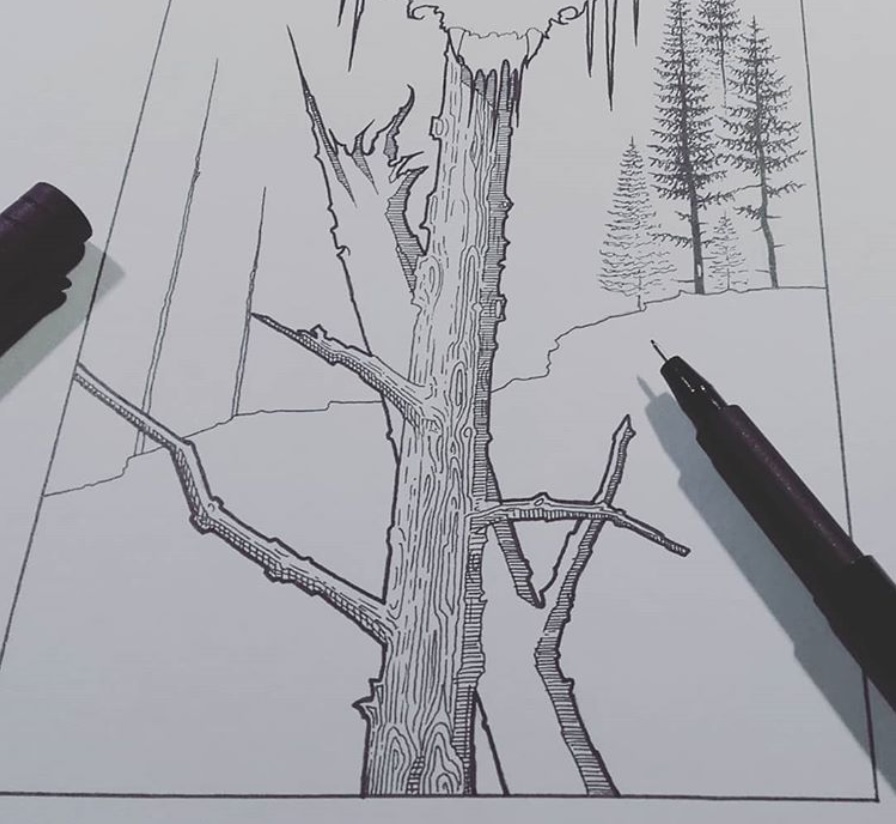 Creating the drawing for Anguish