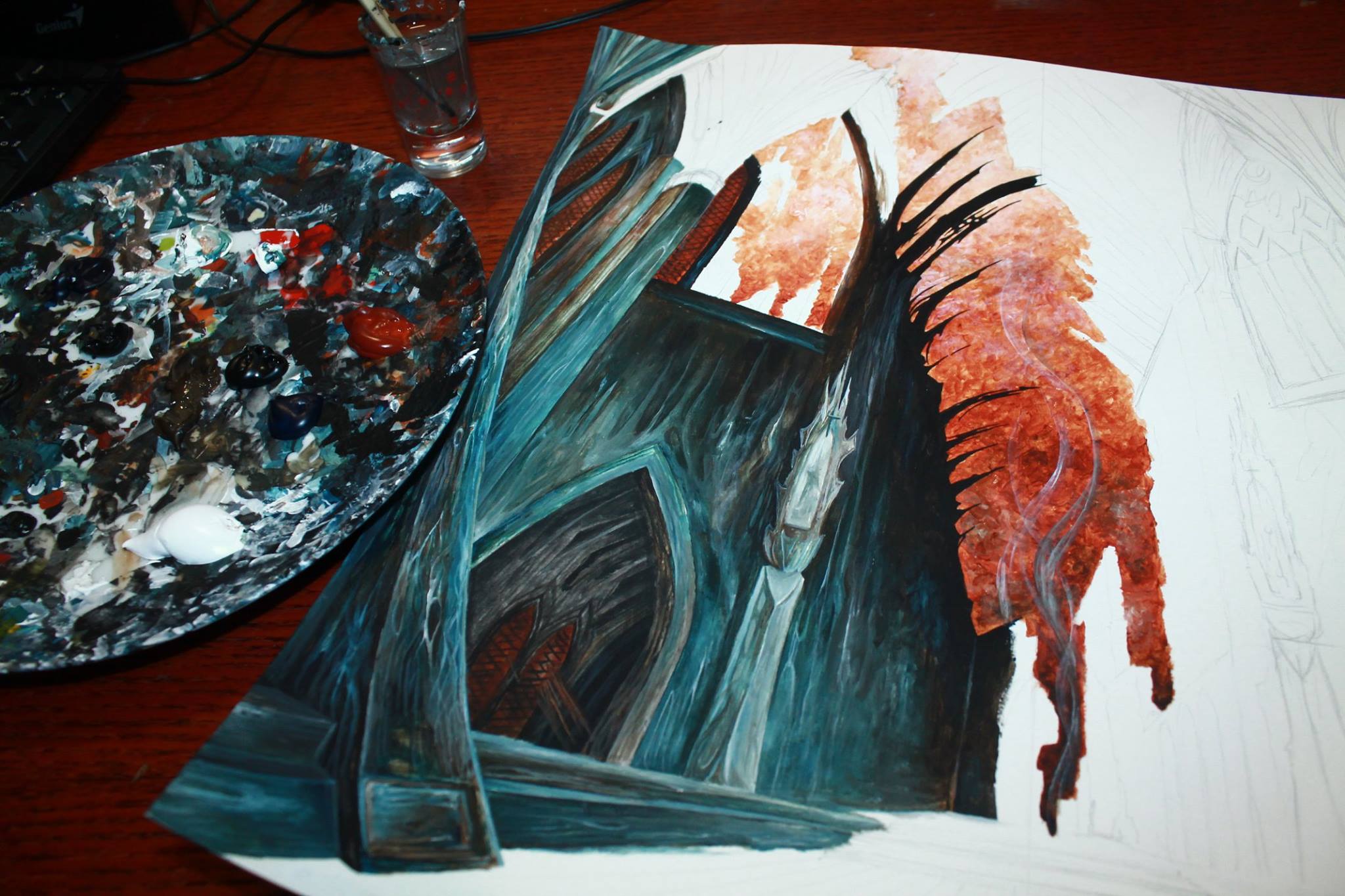 Work on Illusions Dead album cover art