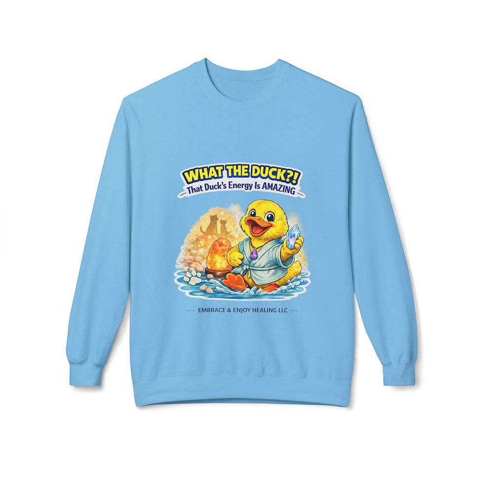 Thumbnail: Embrace & Enjoy Healing Duck Crewneck Sweatshirt- Adult