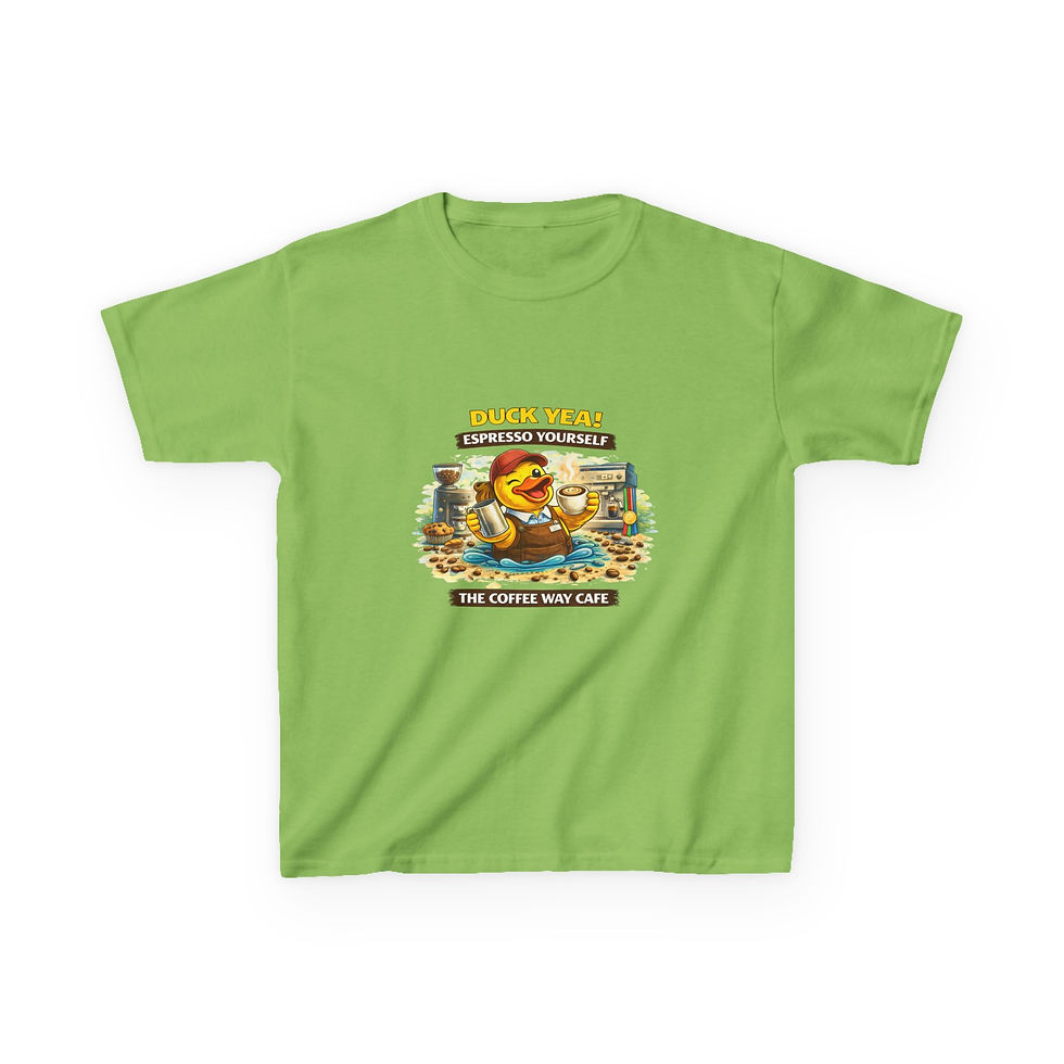 Thumbnail: The Coffee Way Duck T-Shirt- Youth