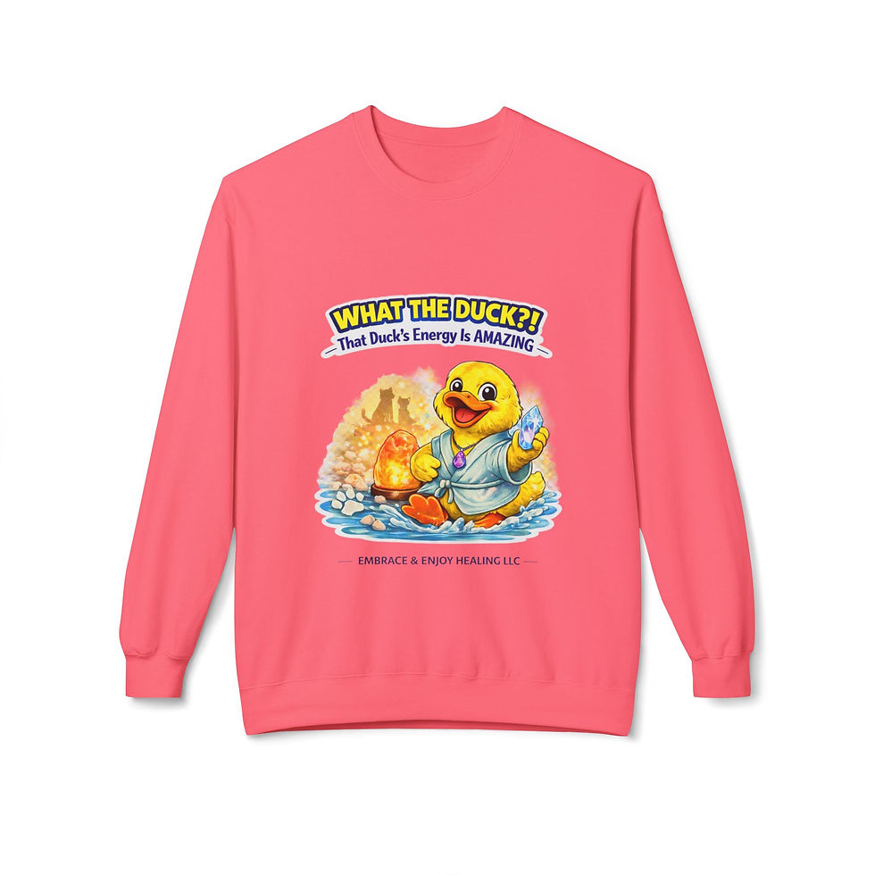 Thumbnail: Embrace & Enjoy Healing Duck Crewneck Sweatshirt- Adult