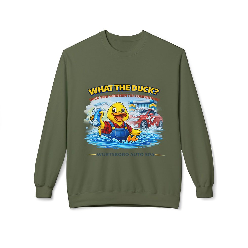 Thumbnail: Wurtsboro Auto Spa Duck Crewneck Sweatshirt- Adult