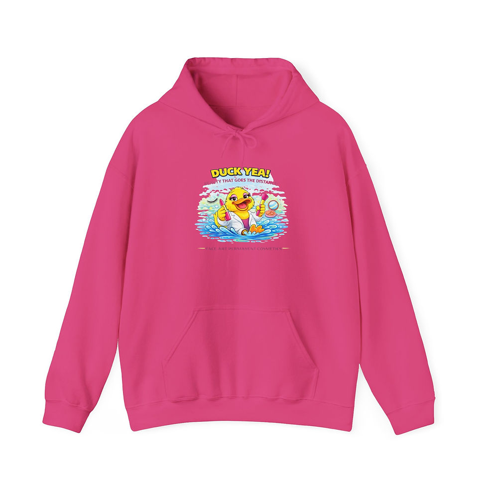 Thumbnail: Face Art Duck Hoodie- Adult