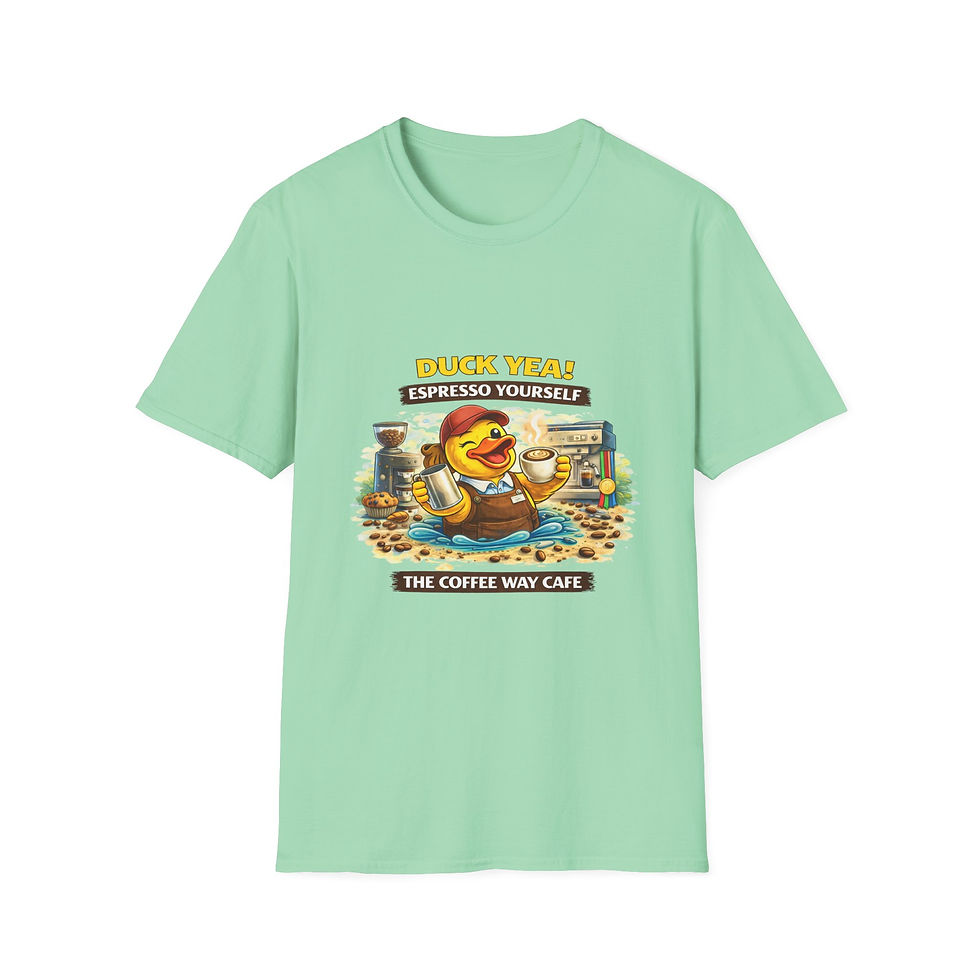 Thumbnail: The Coffee Way Duck T-Shirt- Adult