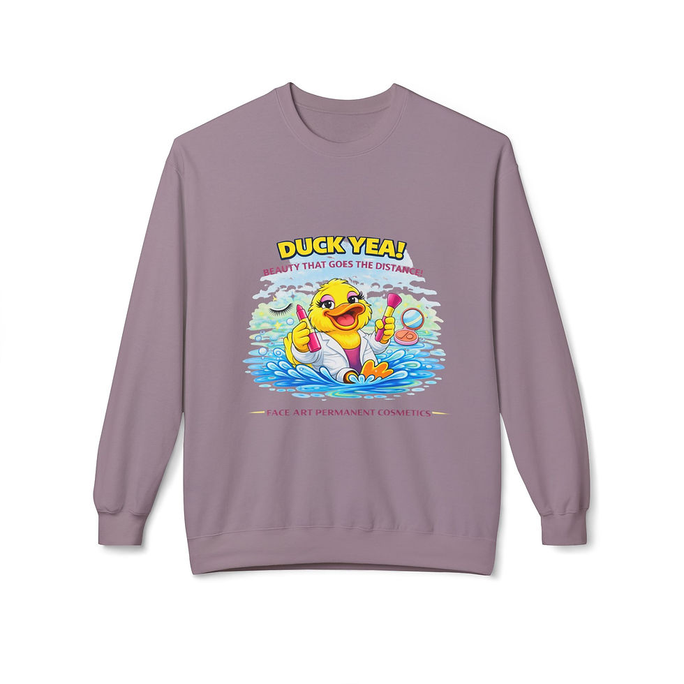 Thumbnail: Face Art Duck Crewneck Sweatshirt- Adult