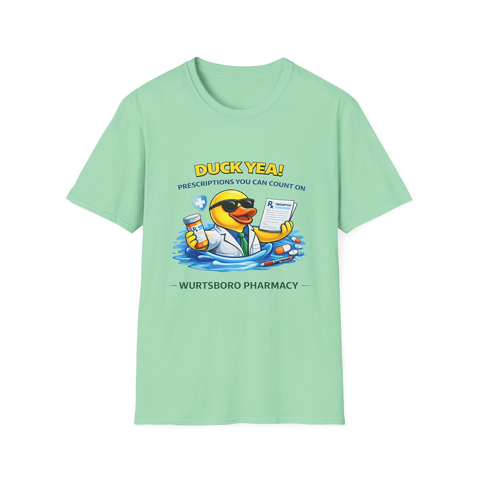 Thumbnail: Wurtsboro Pharmacy Duck T-Shirt- Adult