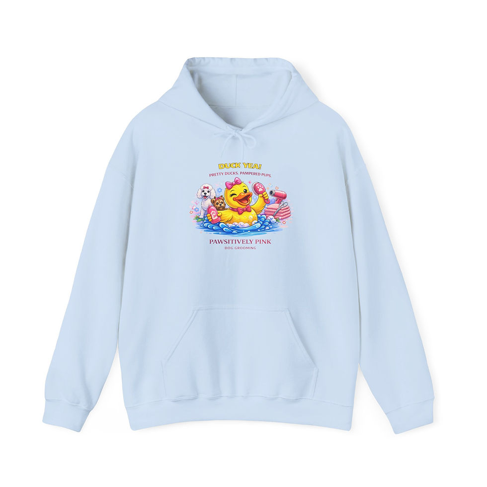 Thumbnail: Pawsitively Pink Duck Hoodie- Adult