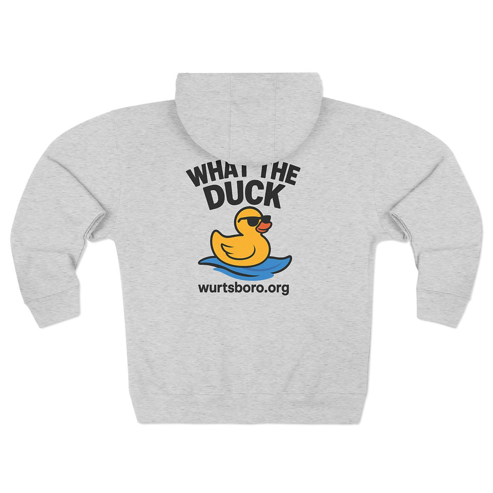 WBOT Duck Race Adult Zip Hoodie- What the Duck