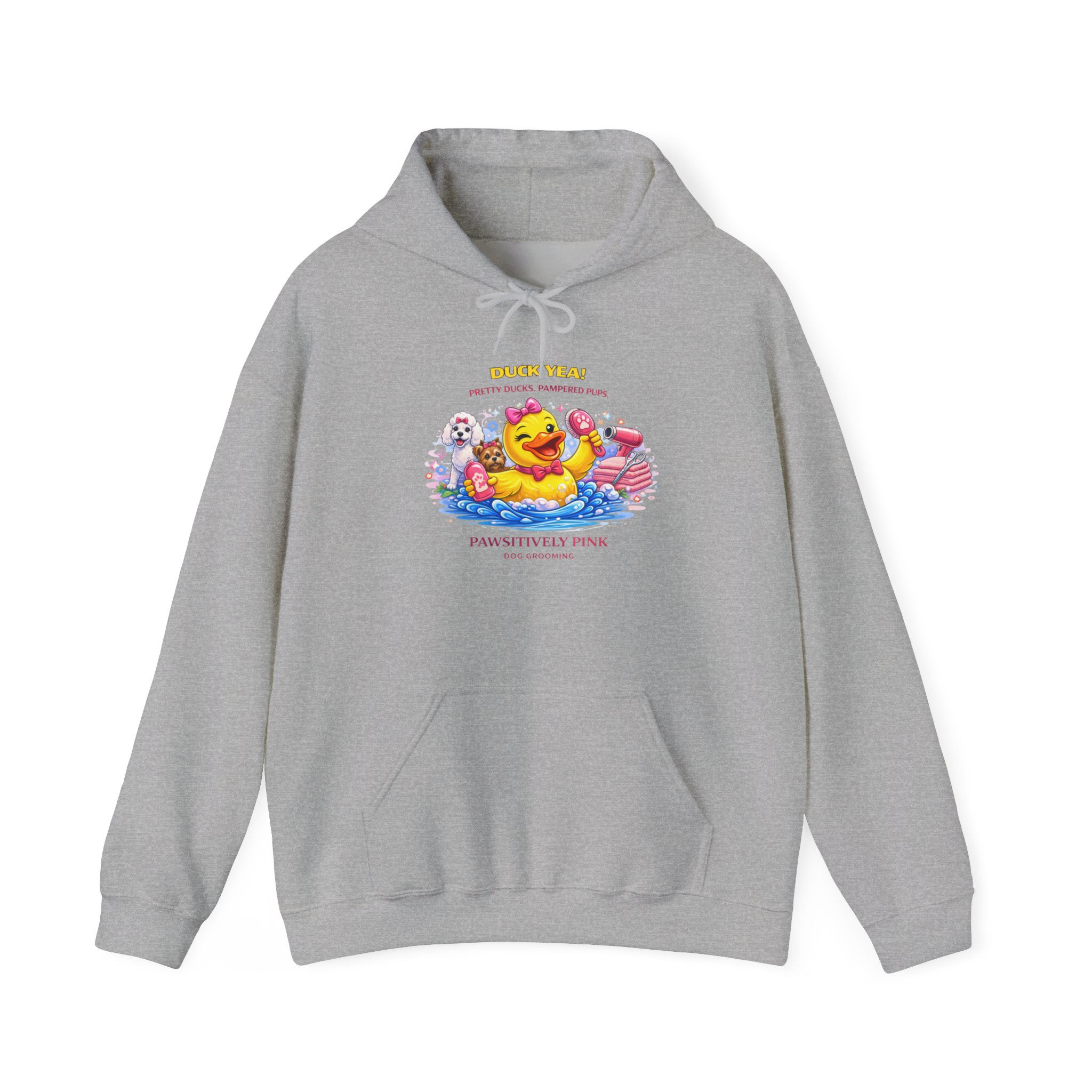 Pawsitively Pink Duck Hoodie- Adult