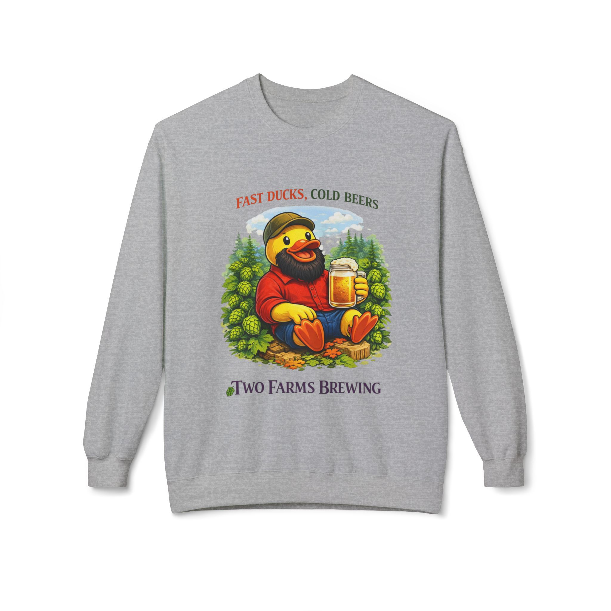 Two Farms Brewing Duck Crewneck Sweatshirt- Adult