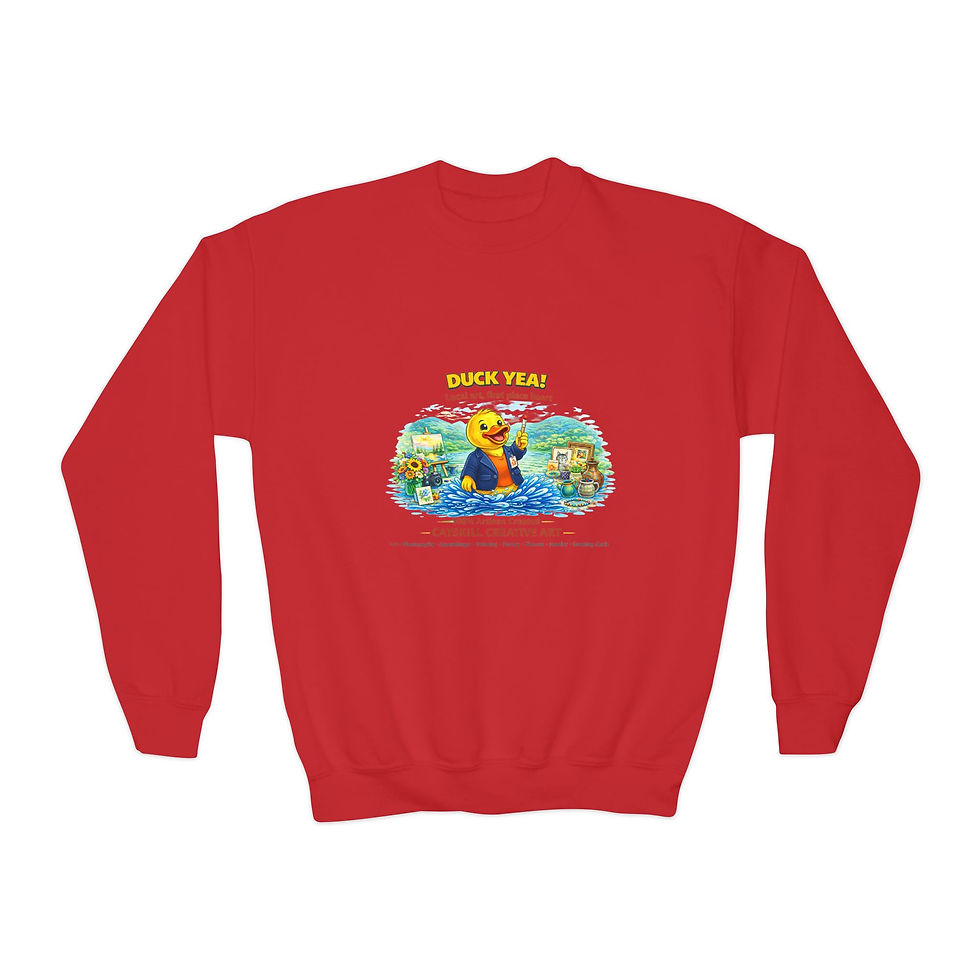 Thumbnail: Catskill Creative Art Duck Crewneck Sweatshirt- Youth