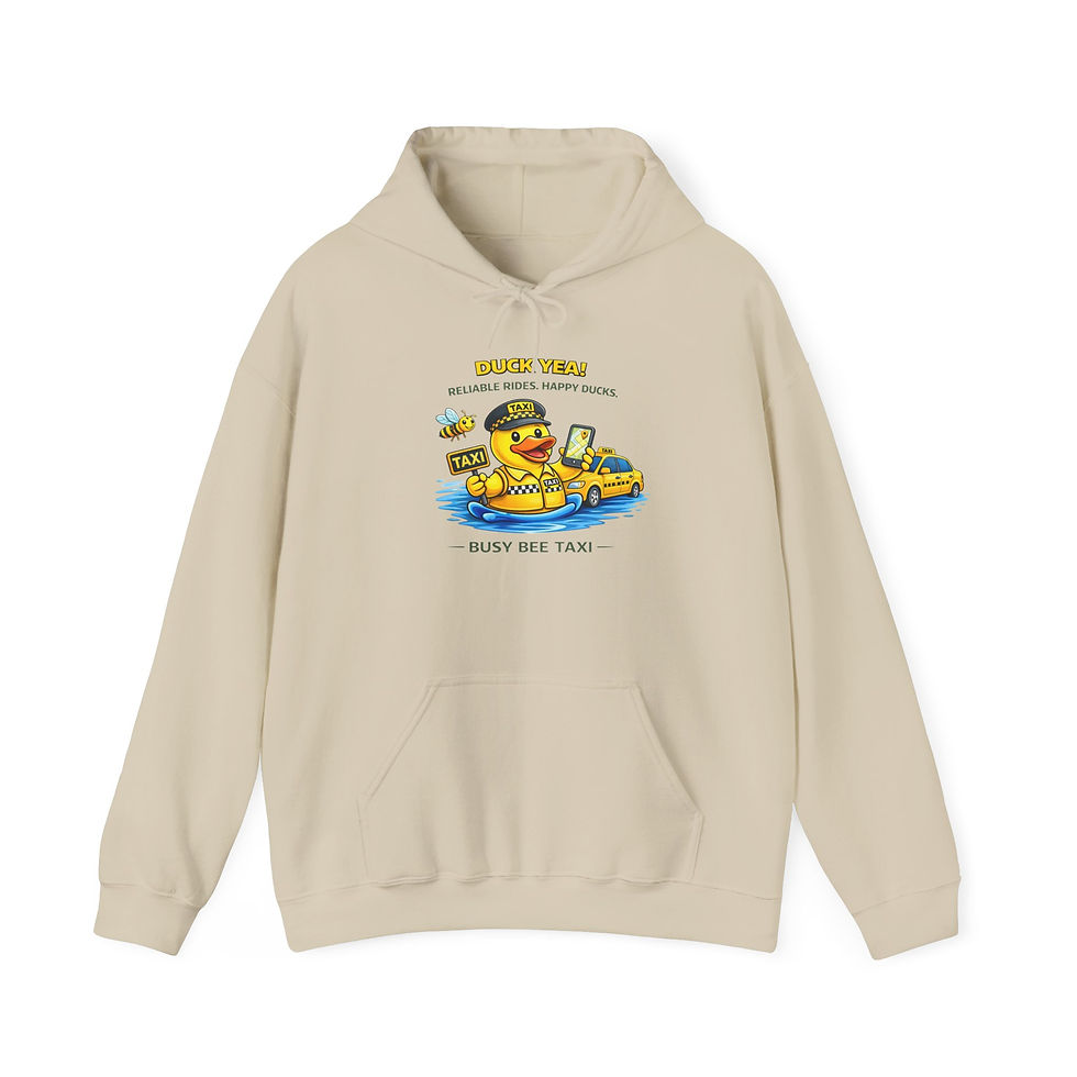Thumbnail: Busy Bee Taxi  Duck Hoodie- Adult