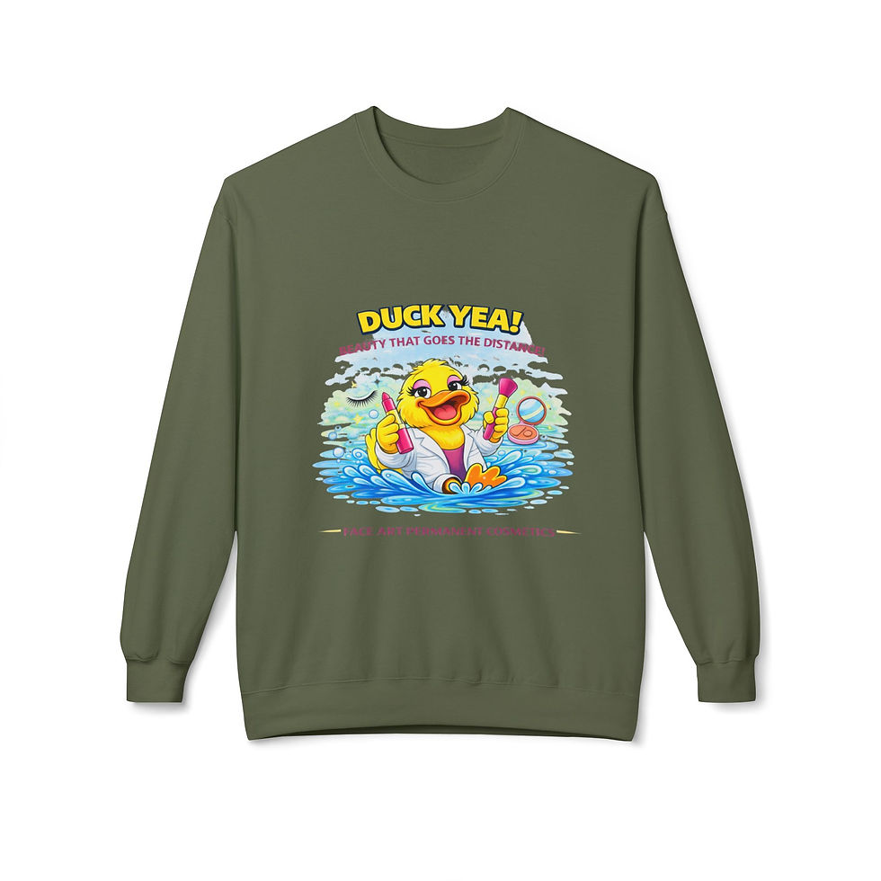 Thumbnail: Face Art Duck Crewneck Sweatshirt- Adult