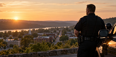 Officer Overlooking a Golden Valley_edit