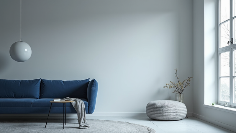 Wix blå sofa