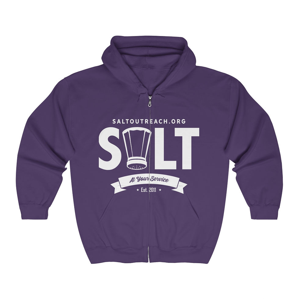 Thumbnail: SALT Outreach Zippered Unisex Hooded Sweatshirt