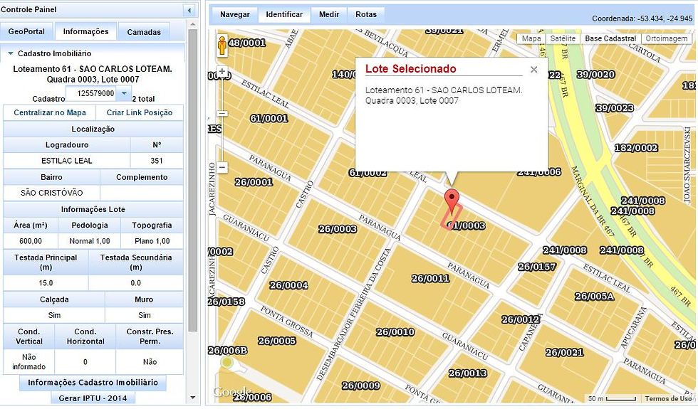 Lote 7 Q 3 R. Estilac Leal 315
