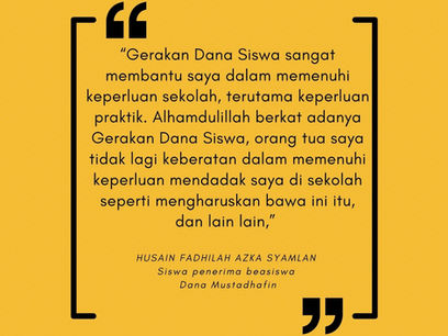 Testimoni Penerima Beasiswa Gerakan Dana Siswa