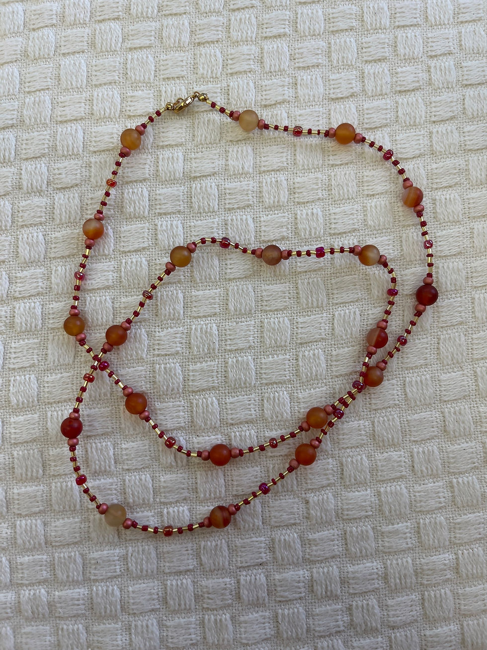 Collier long Cornaline