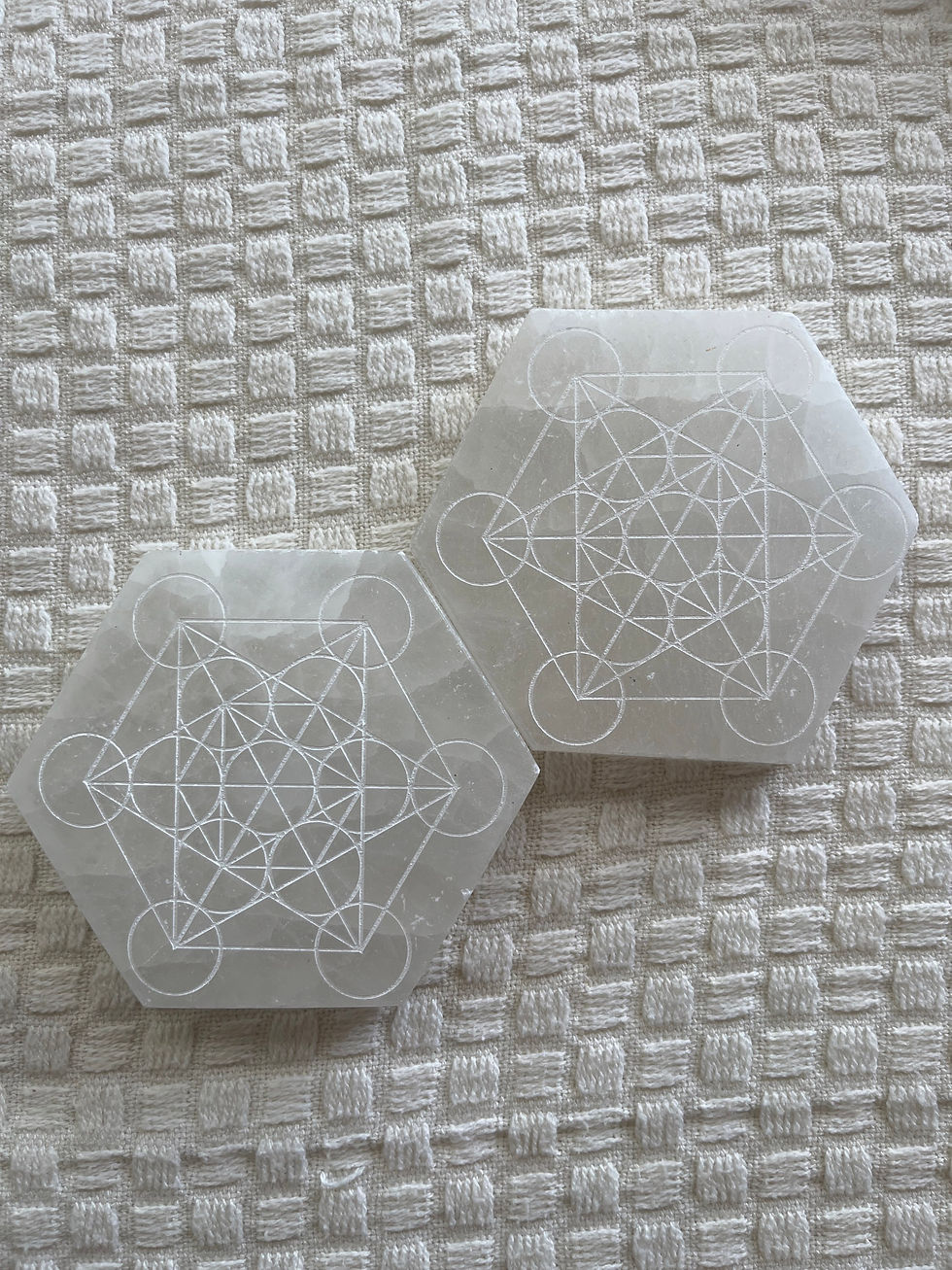 Sélénite - Plaque Metatron