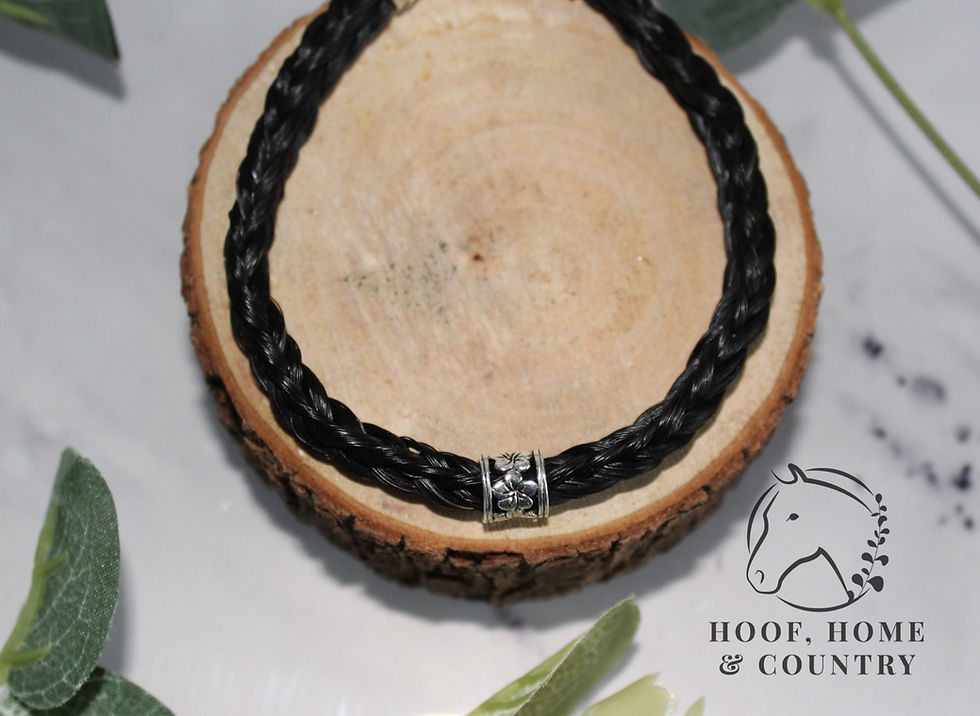 Thumbnail: Sqaure Braided Bracelet with Sterling Silver Fittings & Small Tube