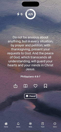 Bible Hour Homepage Screenshot - Philippians 4:6-7