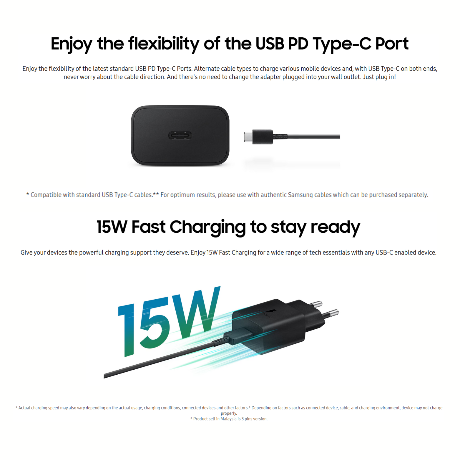 SAMSUNG 15W PD Power Adapter (USB-C)