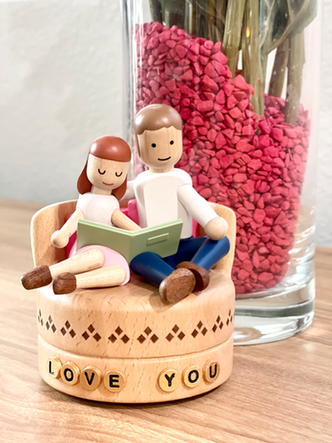 Wooderful Life Wooden Sweet Couple Music Box I Wrapboxx I California