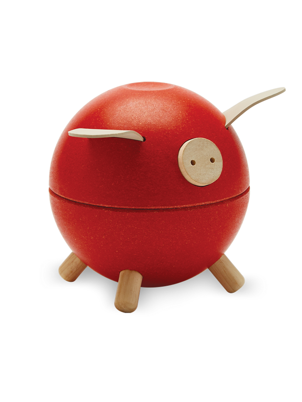 Thumbnail: PlanToys Wooden Piggy Bank -Red