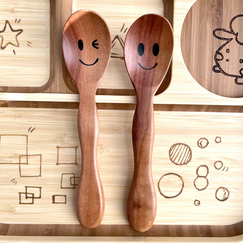 Thumbnail: Wooden Fork and Spoon for Kids