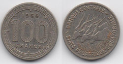 100 Francs 1966
