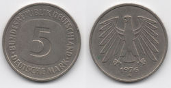 5 Deutsche Mark 1976