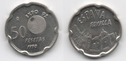 50 pesetas 1990