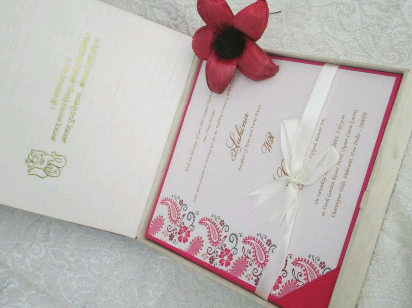 Fabric Covered Invitation